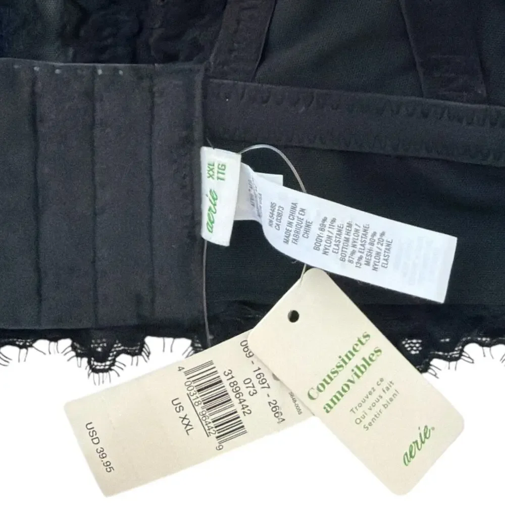 Aerie Lace Bralette Bra Size XXL Black New With Tags Wireless - Picture 4 of 5